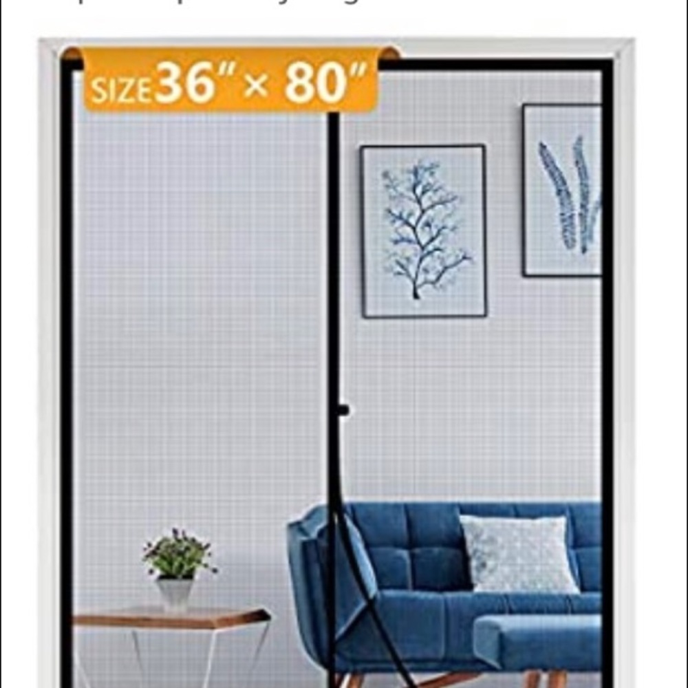 Magnetic door net screen. Fits door size 36”x80”